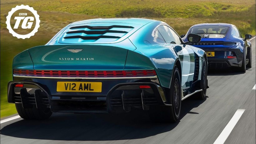 Aston Martin Valour - Porsche 911 S/T Top Gear Video