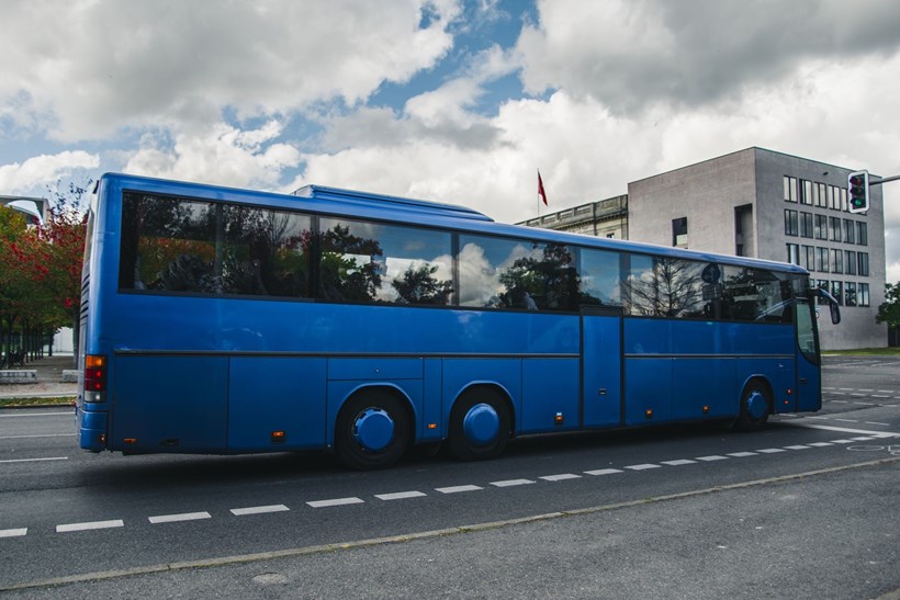 Λεωφορείο υπεραστικό στο κέντρο της Αθήνας