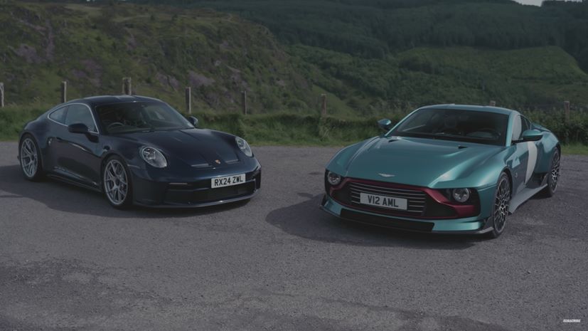 Aston Martin Valour - Porsche 911 S/T Top Gear Video